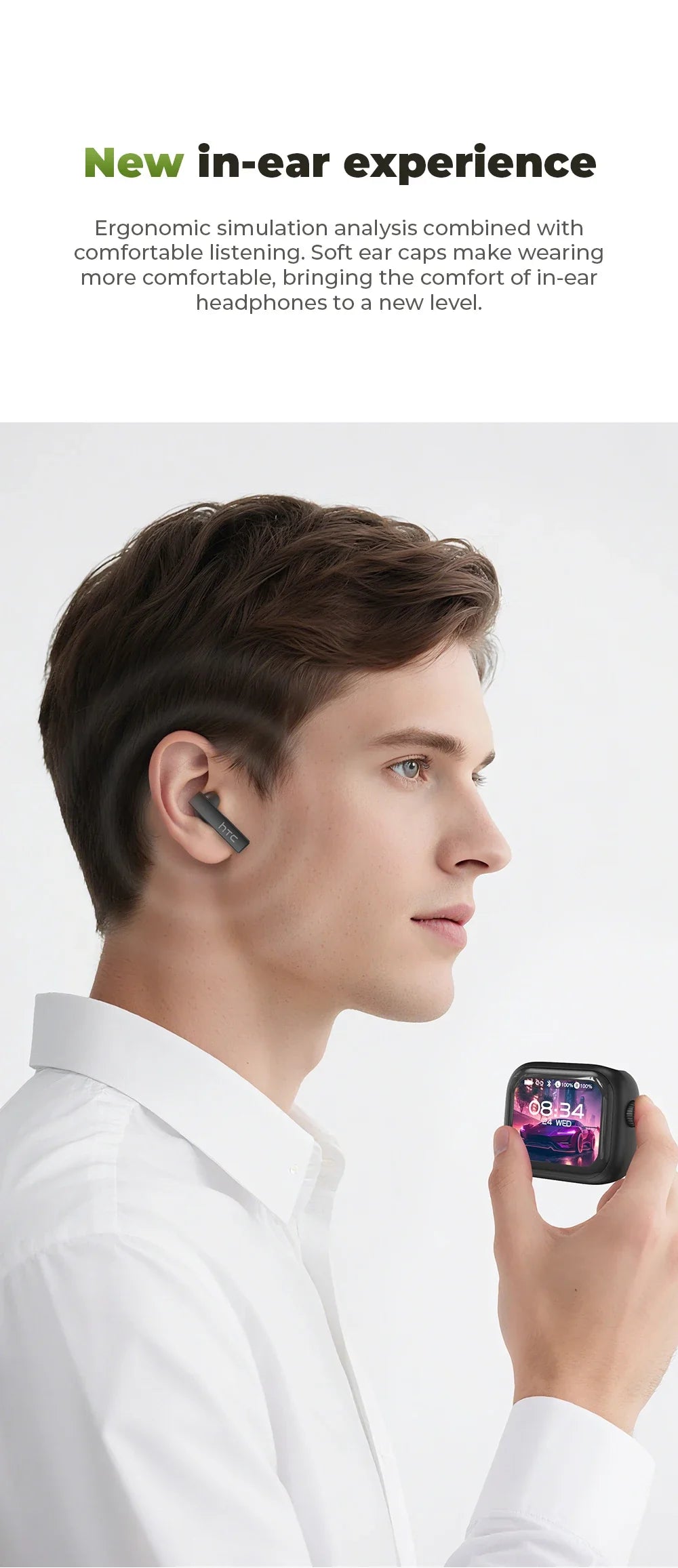 HTC NE40 Pro TranslateBuds™ – AI-Powered Ultra HD Earphones