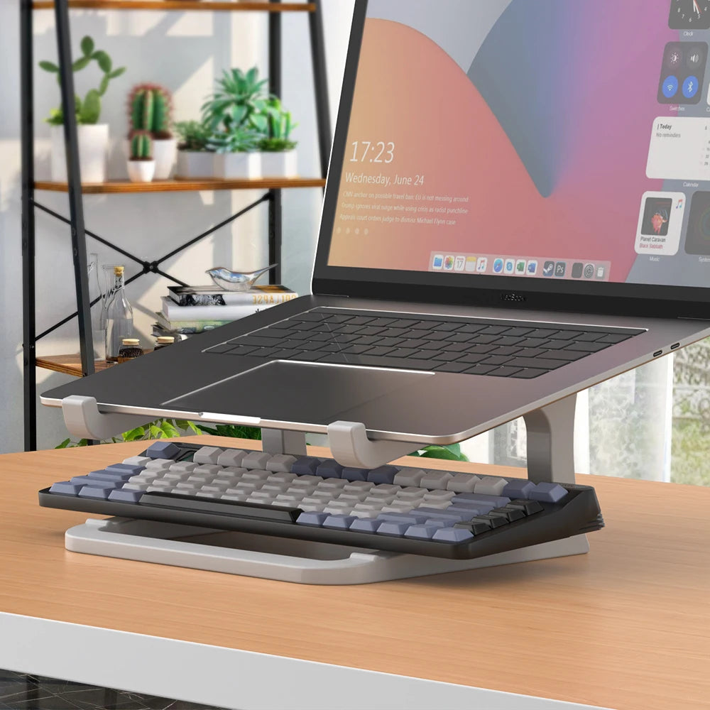 Ergonomic laptop stand with keyboard stand