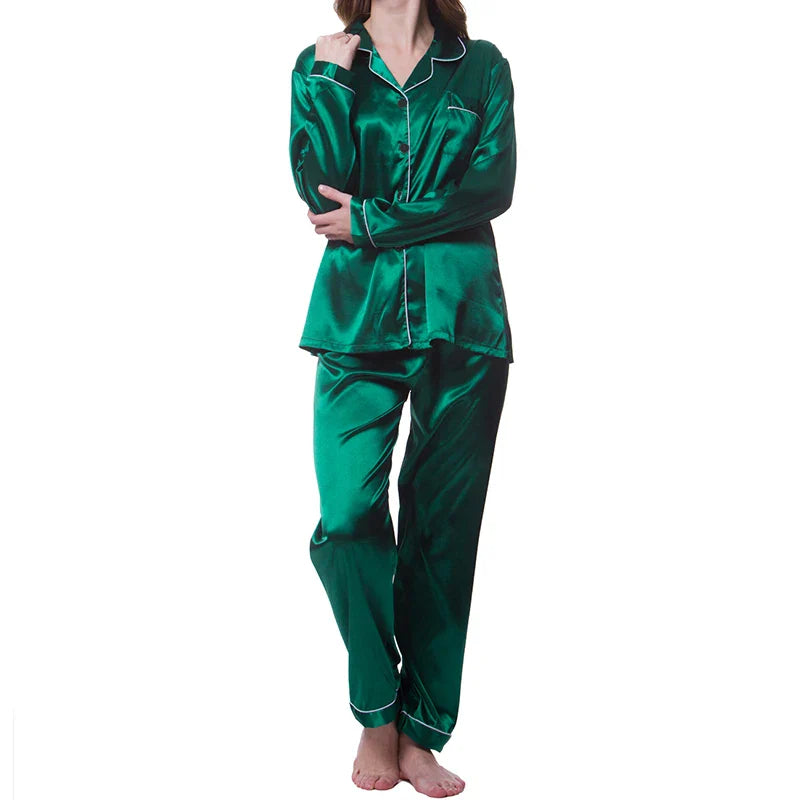 Women's Luxurious Satin Pajamas Set