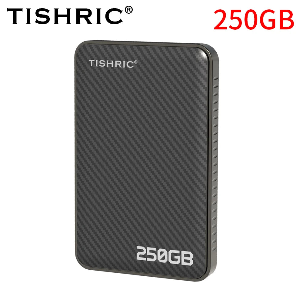 TISHRIC External Hard Drive 250G 500G Portable SSD Solid Disk USB3.0 Mobile Solid State Drive For Mac/PC/Laptop Gaming Hard Disk