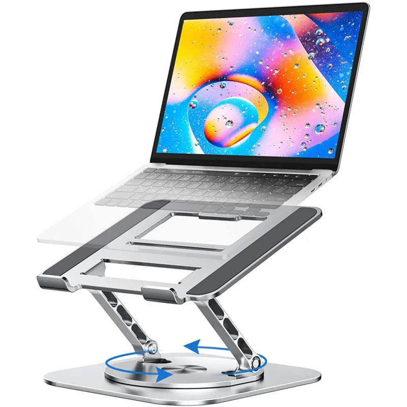 360 Rotating Aluminum Alloy Adjustable Desk Laptop Stand for Macbook Air Pro