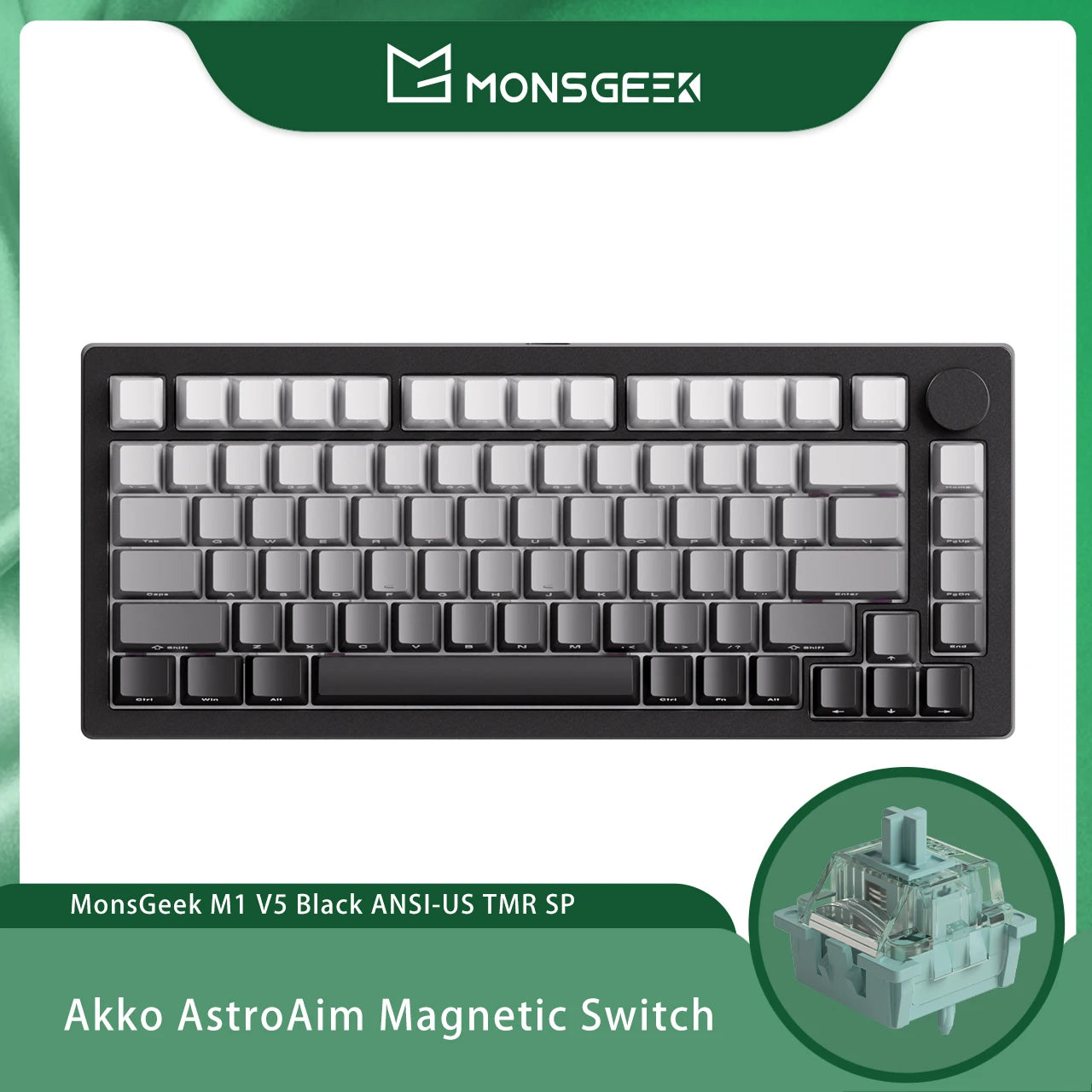 Akko MONSGEEK M1 V5 TMR Rapid Trigger Gaming Keyboard with Magnetic/Mechanical Switches 8K RGB Hot-swap Aluminum Keyboard Gasket