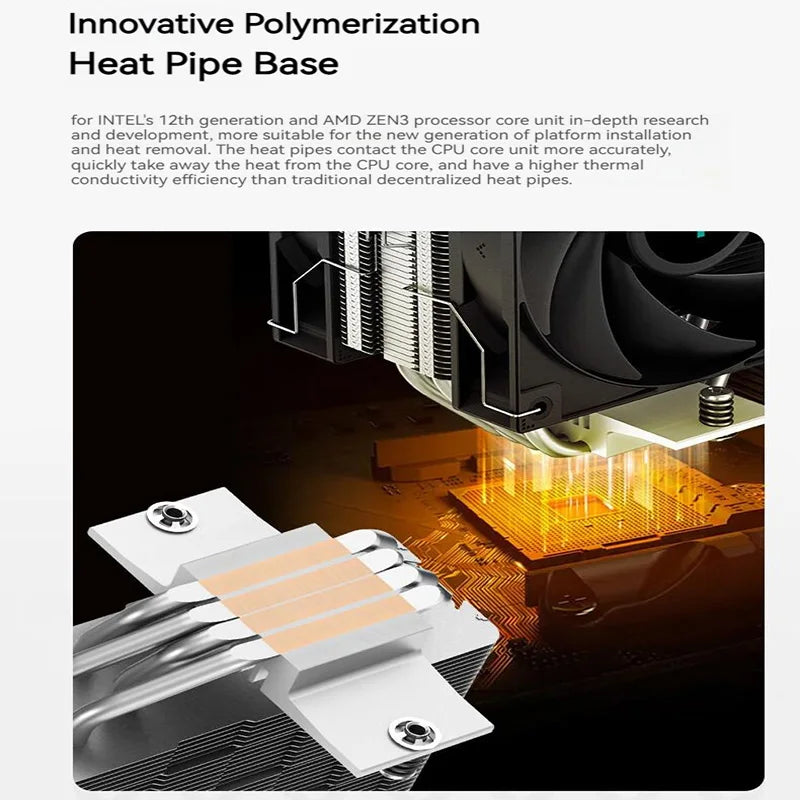 DEEPCOOL AG400 4 Heat pipes Dual Fan CPU Air-Cooling