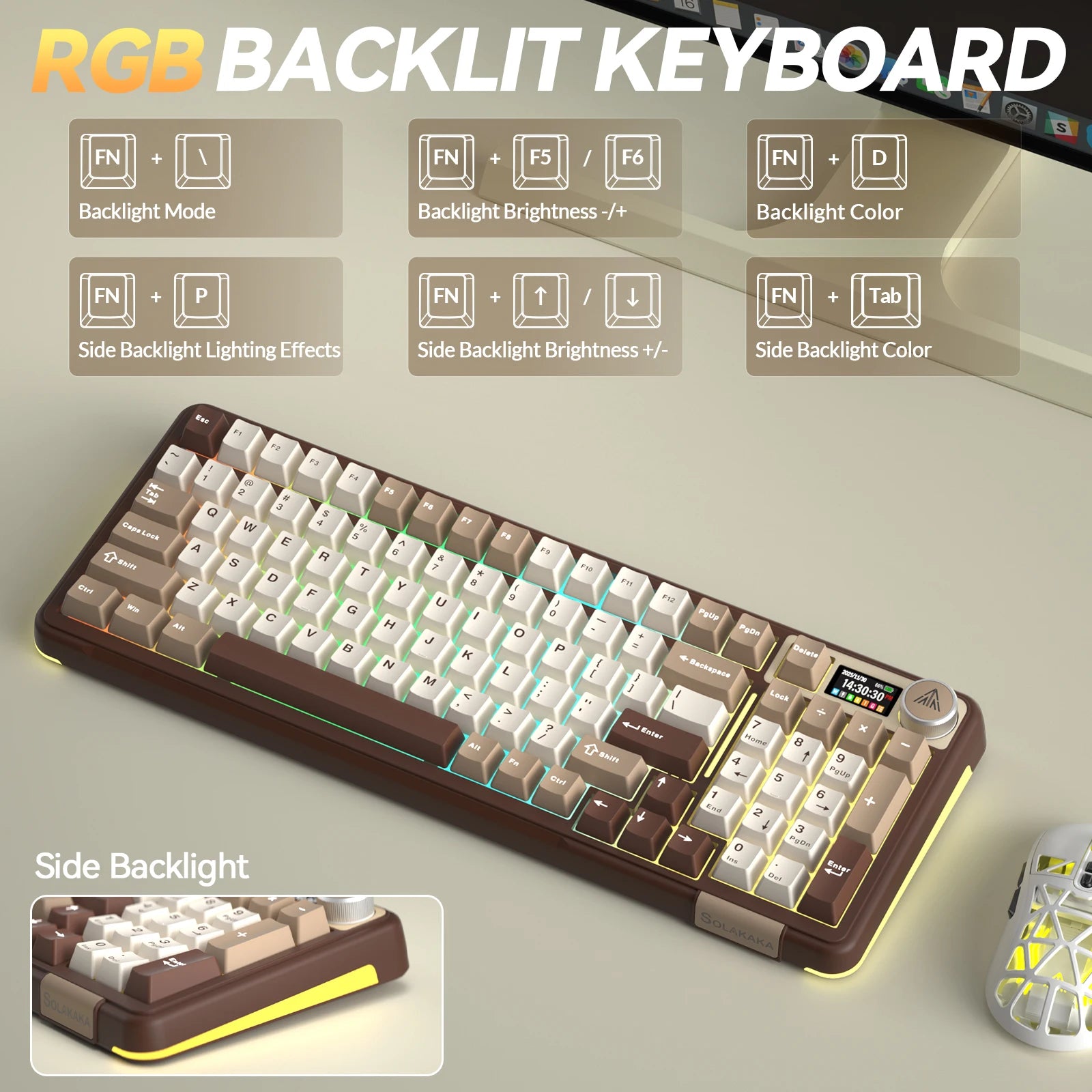 SOLAKAKA A99pro 97 Keys Wireless Keyboard Mechanical Keyboard Hot Swappable Keys