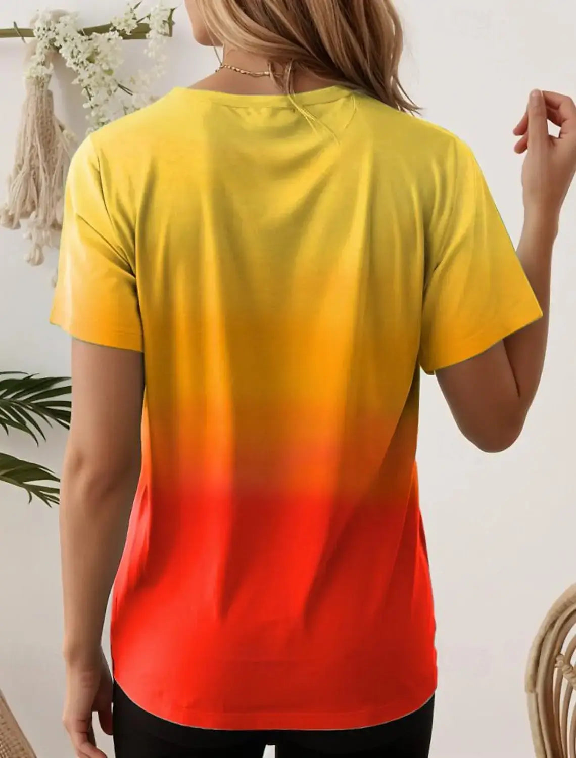 3D Gradient Print Women's Oversized T-Shirts