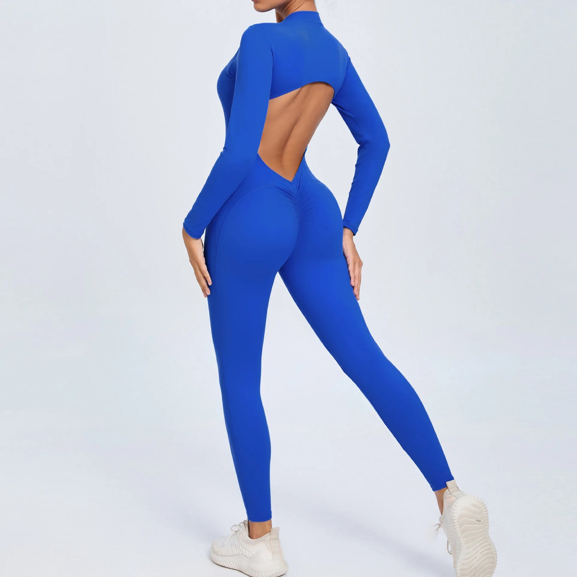 Quick-drying Zipper Yoga Jumpsuit Fitness Training Sports Tights