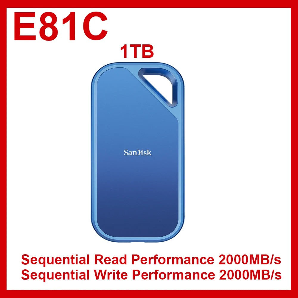 Original E81C PSSD Creator Pro Portable SSD USB 3.2 Gen 2x2 Read up to 2000MB/s