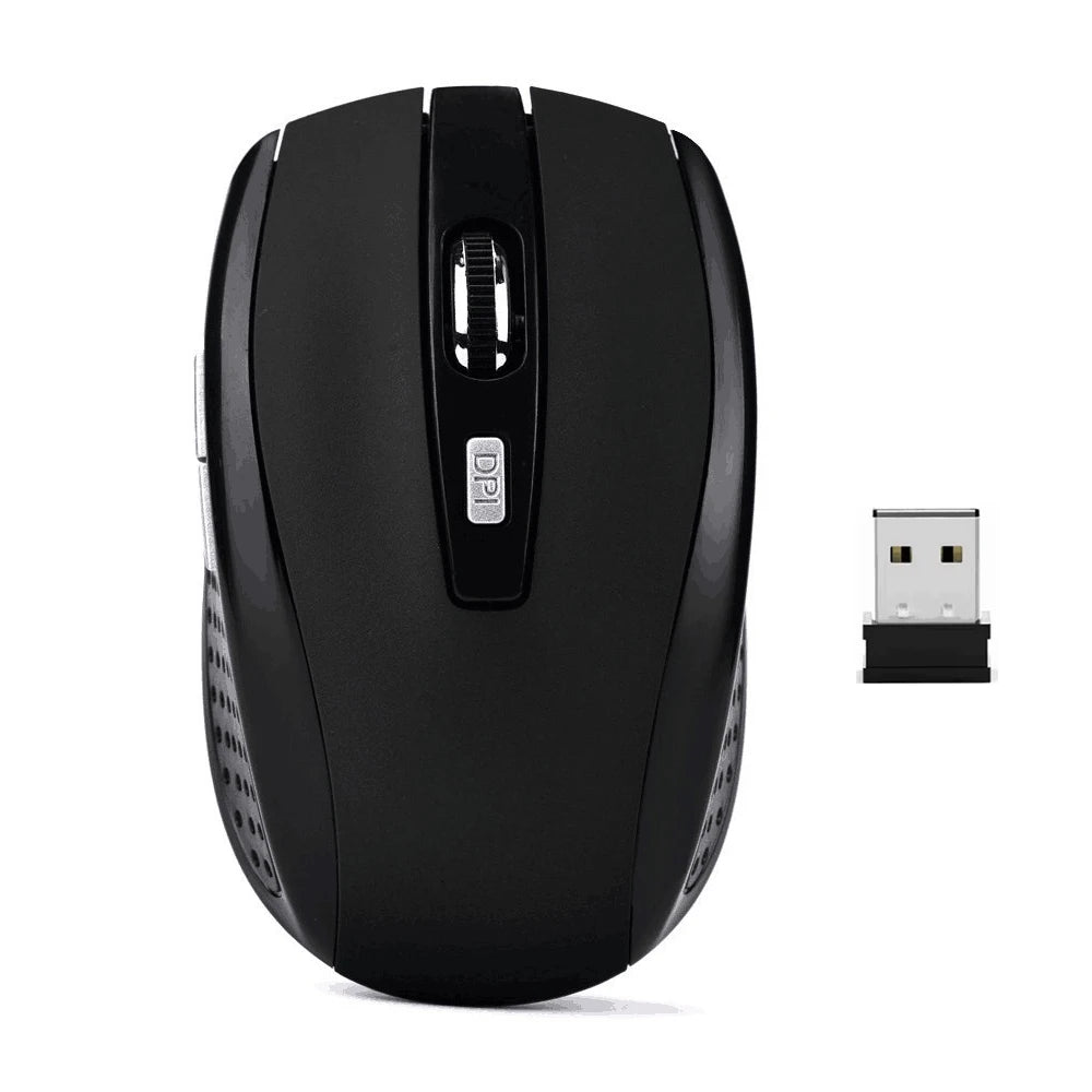 2.4G Wireless Mouse 6 Keys Gaming Mouse Ergonomic Silent Mouse 1600DPI Optical Office Mouse Mice for PC Laptop MacBook Windows