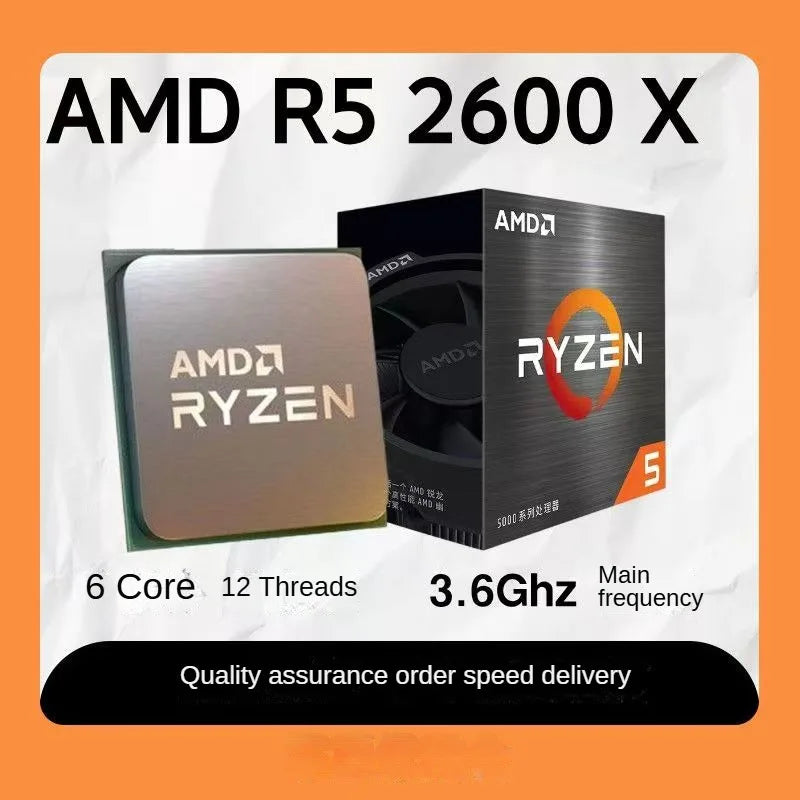 Original 100% AMD Ryzen 5 R5 2600X 3.6GHz 6-Core 12-Thread 95W CPU Processor LGA AM4 New Boxed