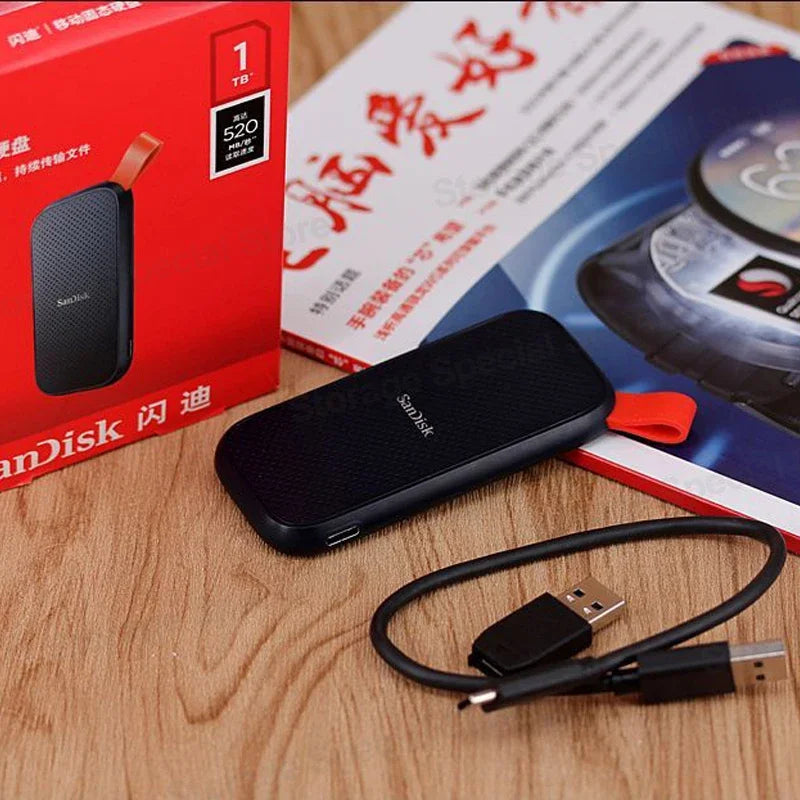 SanDisk E30 SSD Solid State Drive USB 3.2 Gen2 Hard Disk 480GB 1TB 2TB