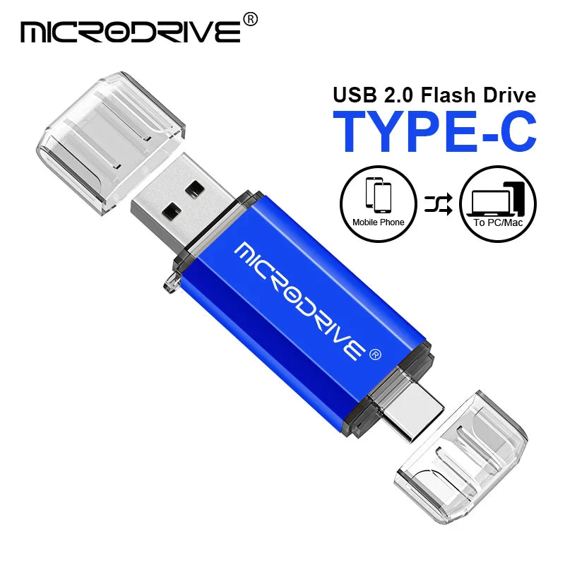 MicroDrive 2-in-1 Type-C OTG USB 2.0 Flash Drive 16GB/32GB/64GB/128GB