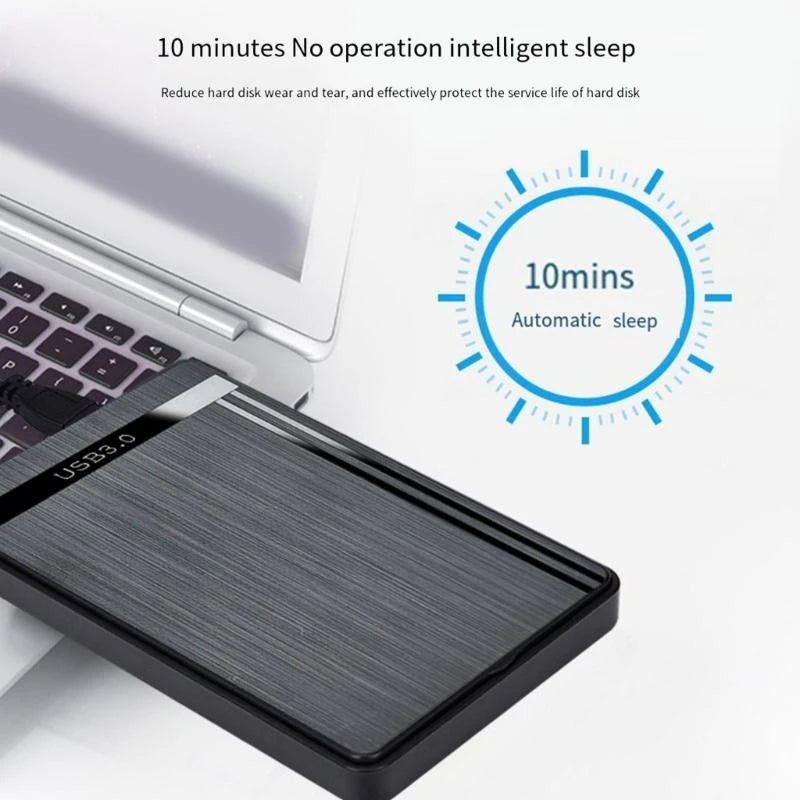 SSD Case- USB3.0 Hard Disk Adapter Enclosure Box for Laptop PC 2.5inch Sata -Serial SSD External Mobile 2.5 HDD Box