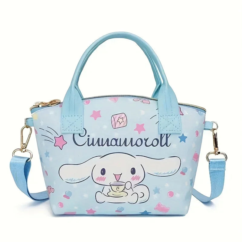 Lovely Sanrio Cinnamoroll Hello Kitty Tote Handbag Stylish Versatile with Adorable Kuromi Mymelody Prints Perfect Shoulder Bag