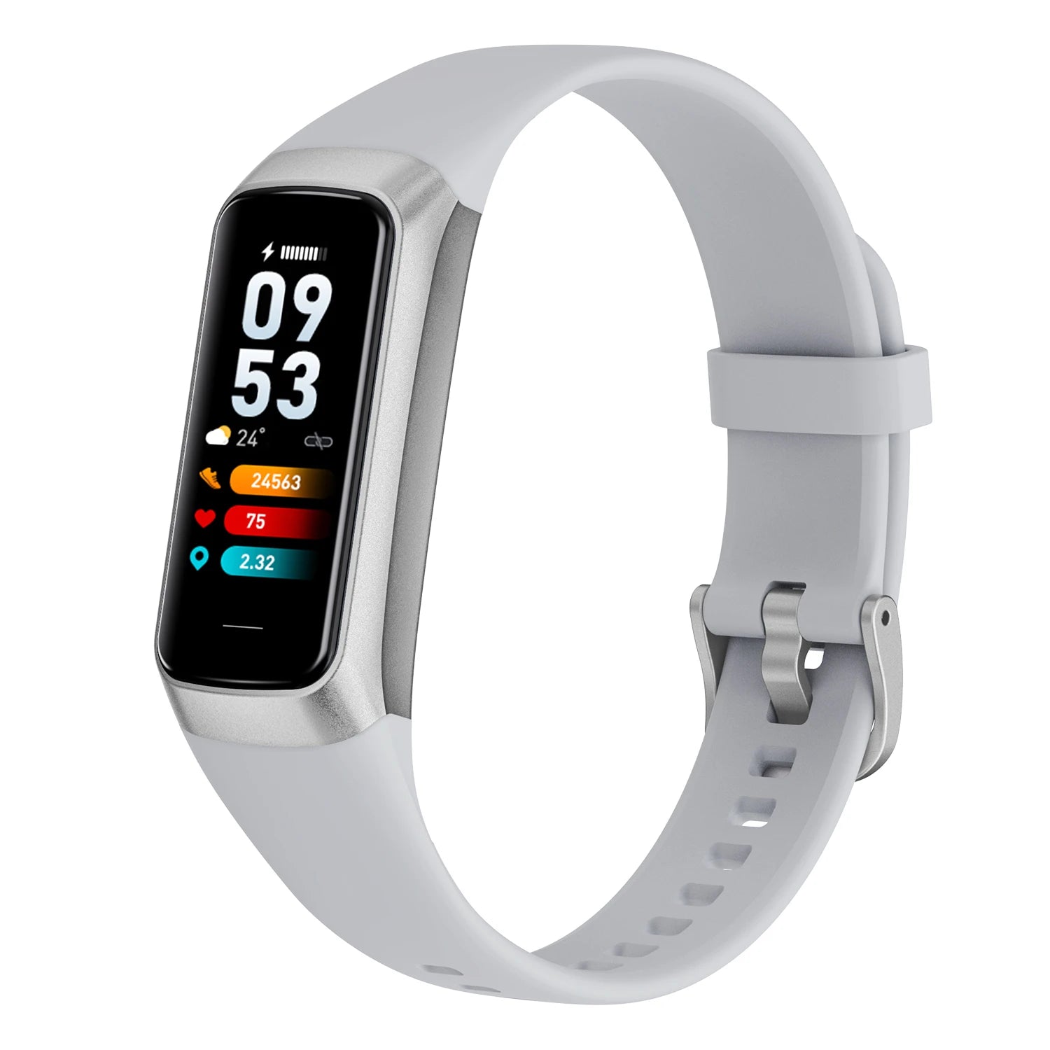 AMOLED Smartwatch Body Temperature Monitor Fitness Clock