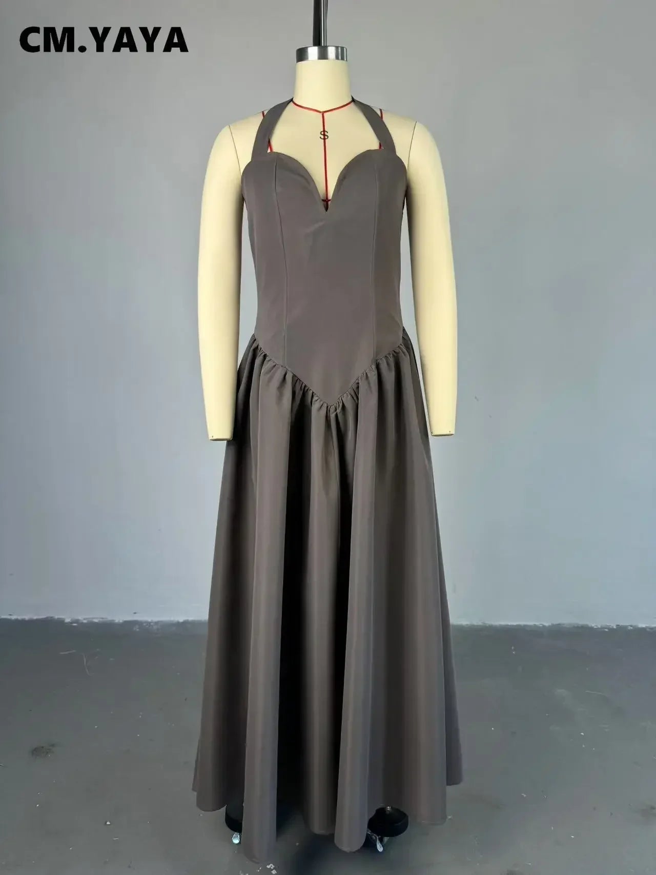 Summer Sleeveless Sweet Strapless Slim Halter Floor-Length Long Women Dress Beach Party Evening Sexy Maxi Dresses