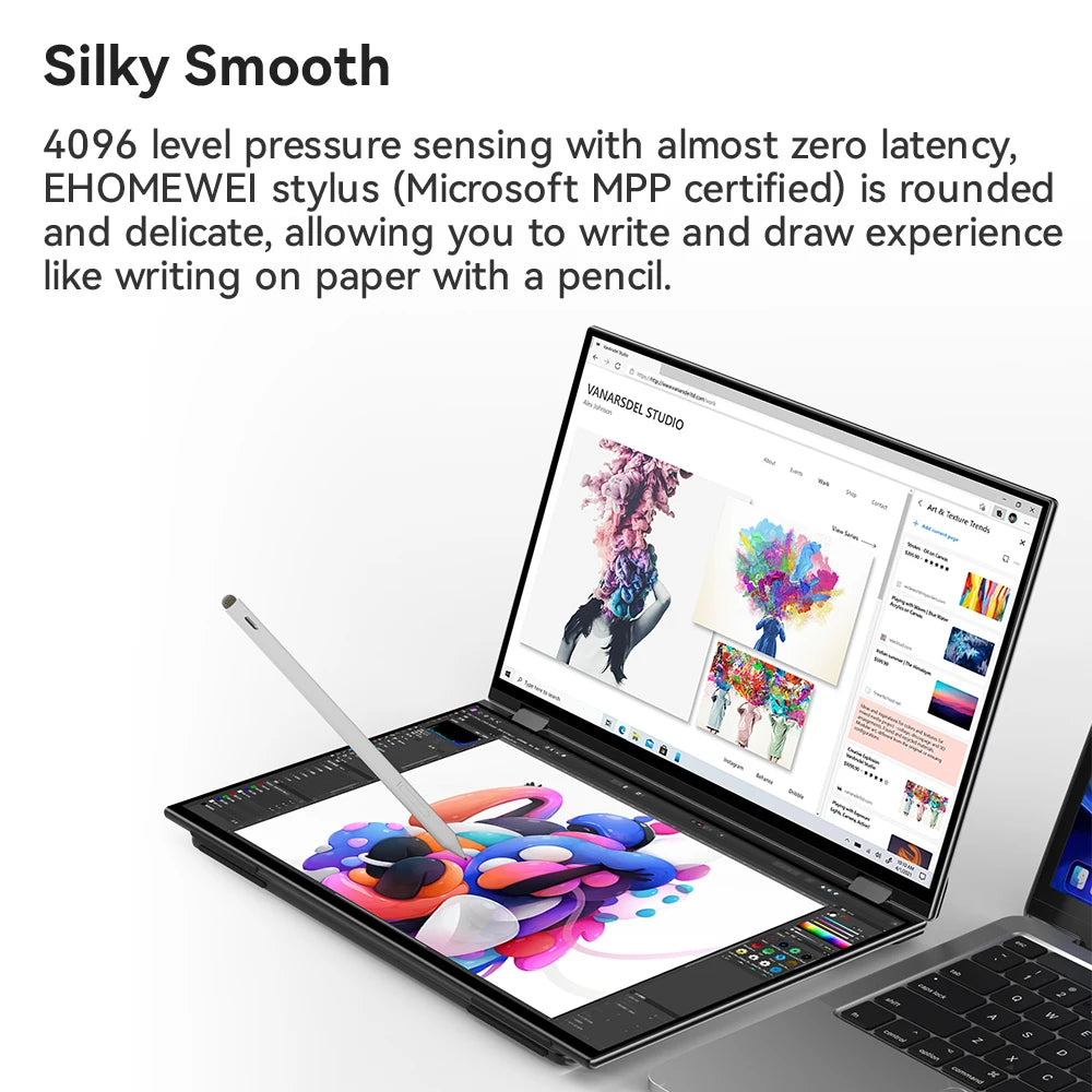 EHOMEWEI Dual Screen Portable Monitor X Series Drive-free Phone-touch FHD 2K 15.6“