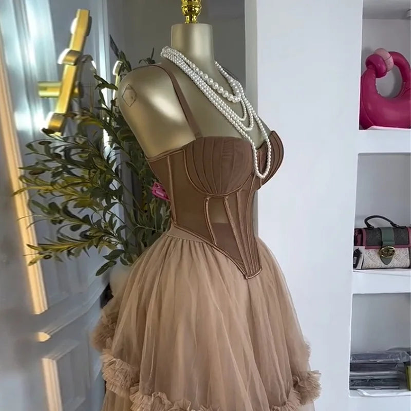 Women's Dress Set Sleeveless Strap Tops and Pleated Tiered Skirts Suit Elegant Vacation Birthday Two 2 Piece Set Outfits