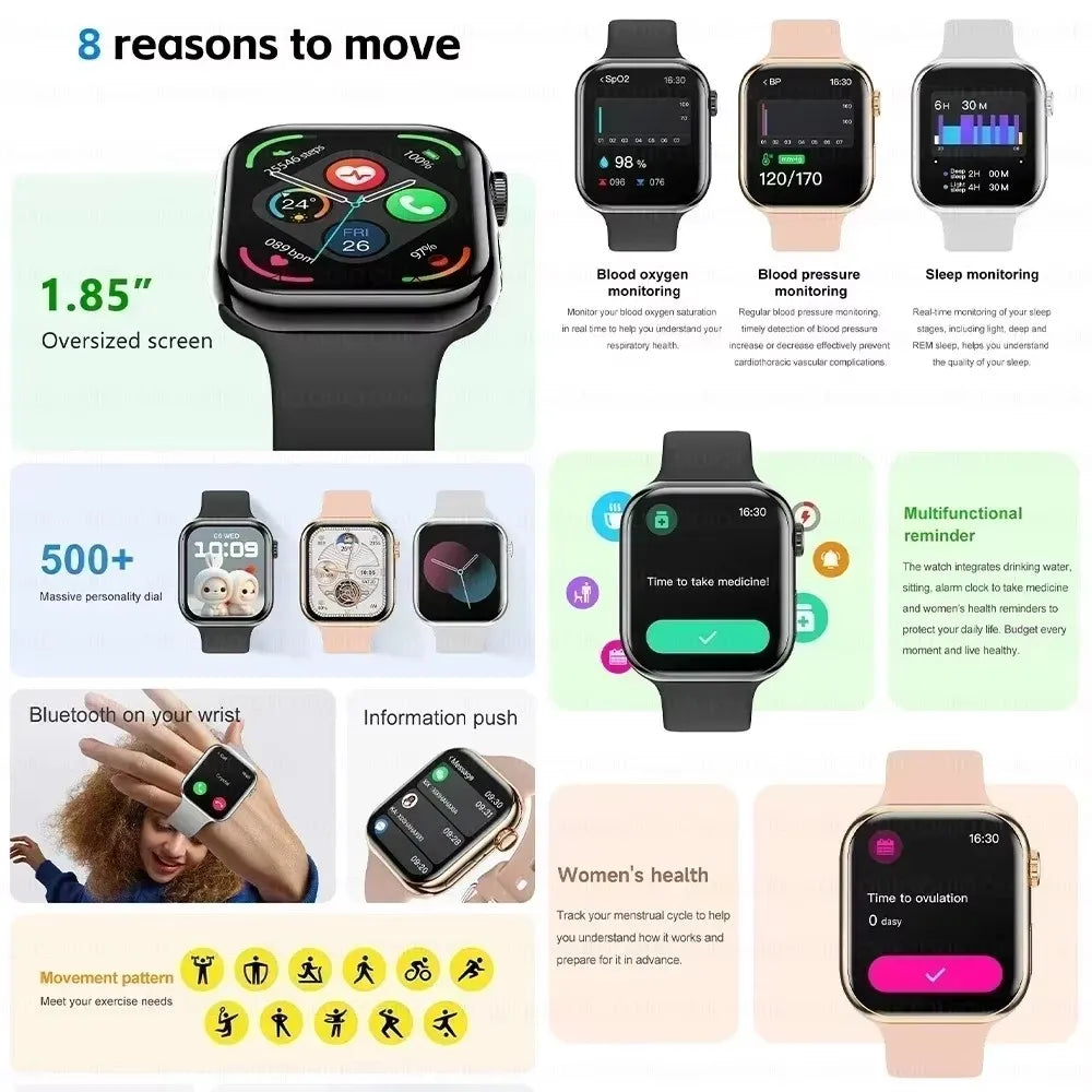 2025 GPS Smart Watch Series 10 For Apple Watch x10 Memory Music Video Bluetooth Call Waterproof NFC Smartwatch For Android IOS