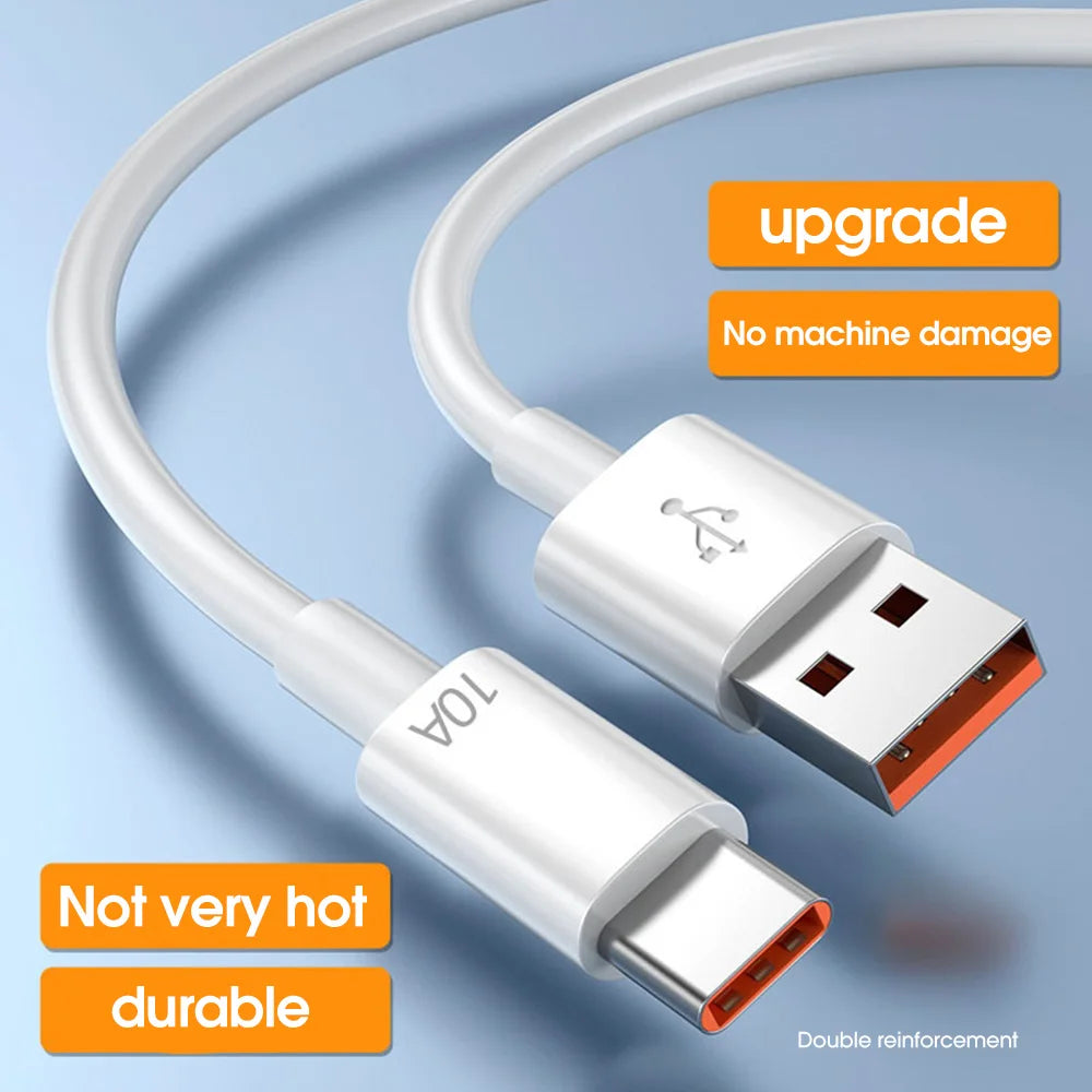 10A USB A To C Cable Type C To C Data Cable High Speed 0.25/1/1.5/2m Charging Cord