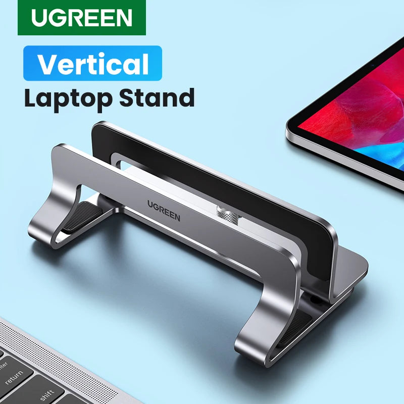 UGREEN Vertical Laptop Stand Holder For MacBook Air Pro Aluminum Foldable Notebook Stand Laptop Support MacBook Pro Tablet Stand