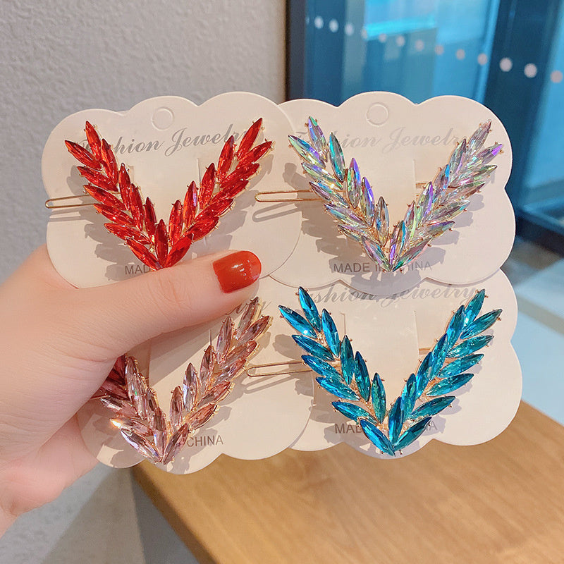 Crystal V-Shape Hair Clip