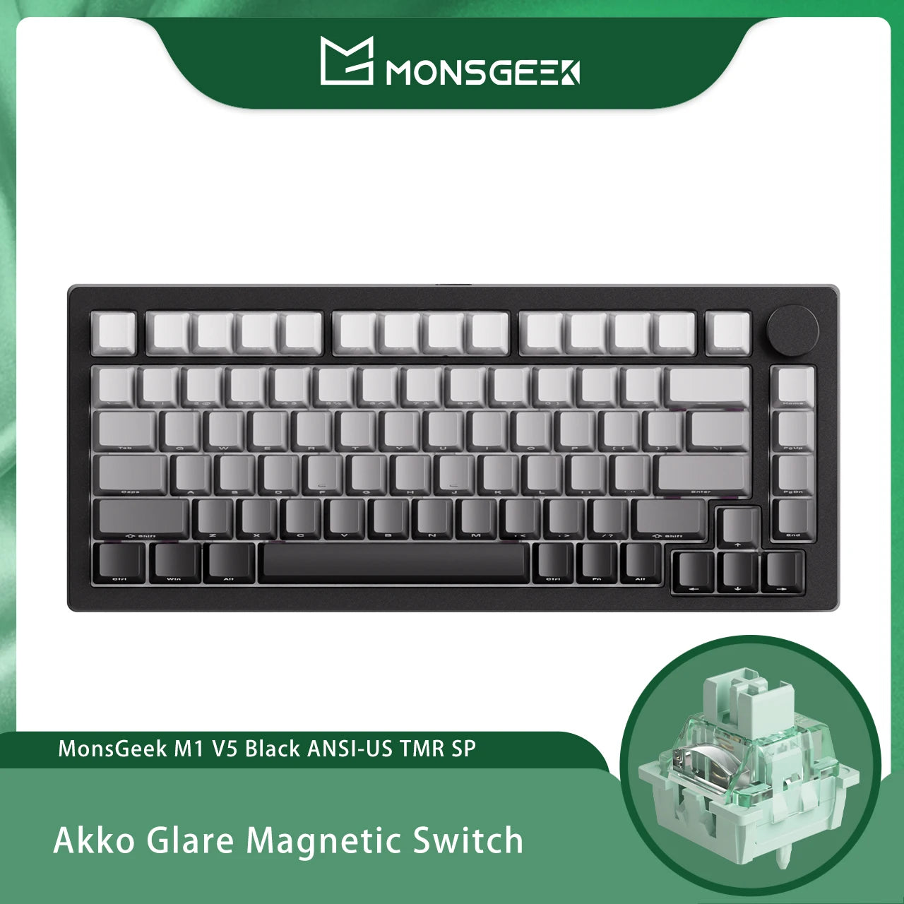 Akko MONSGEEK M1 V5 TMR Rapid Trigger Gaming Keyboard with Magnetic/Mechanical Switches 8K RGB Hot-swap Aluminum Keyboard Gasket