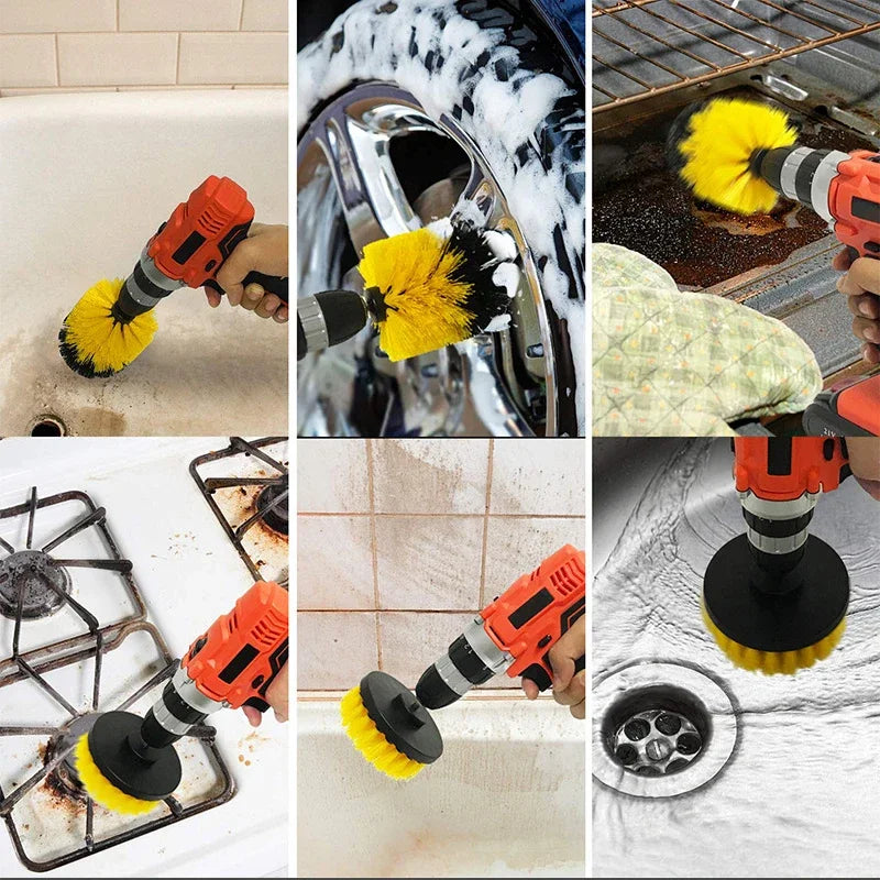 Free shipping 3 pcs/set electric scrubber drill clean brush for baseus official store car gadgets and accessories