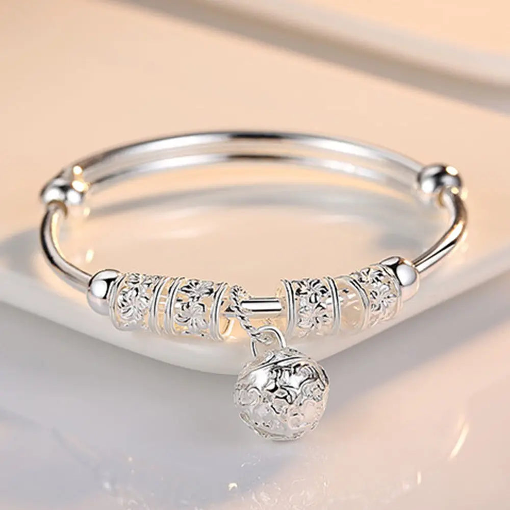 925 Silver Hollow Bell Bangle