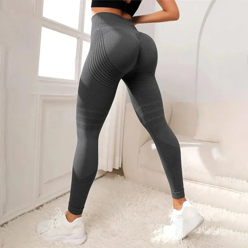 Women’s High Waist Seamless Workout Leggings – Breathable Fitness Sportswear