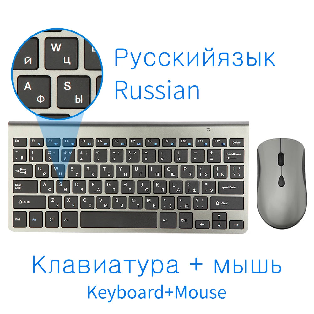Mini Wireless Keyboard and Mouse 2.4G Protable Silent Mice