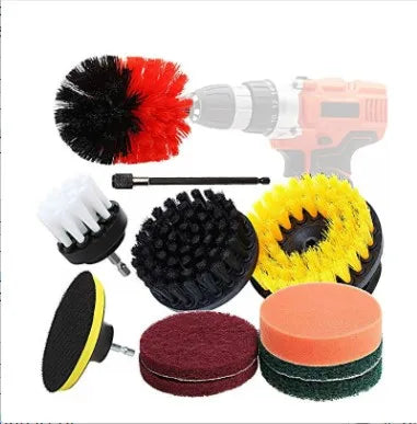 UNTIOR Electric Drill Brush Attachment Set Power Scrubber Brush Car Polisher Kitchen Bathroom Cleaning Tool Car Detailig Brushes