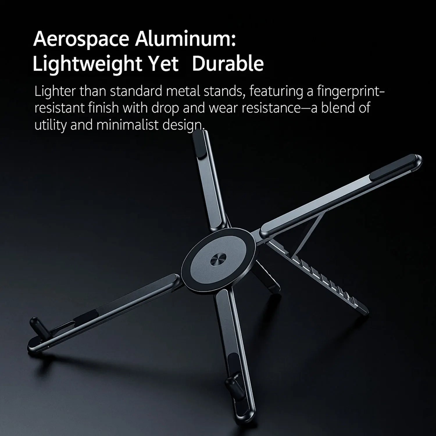 New Adjustable  Aluminum Alloy Laptop Stand Foldable  Portable Design For 8-16” Tablets Phones Laptops Enhanced Ventilation Heat