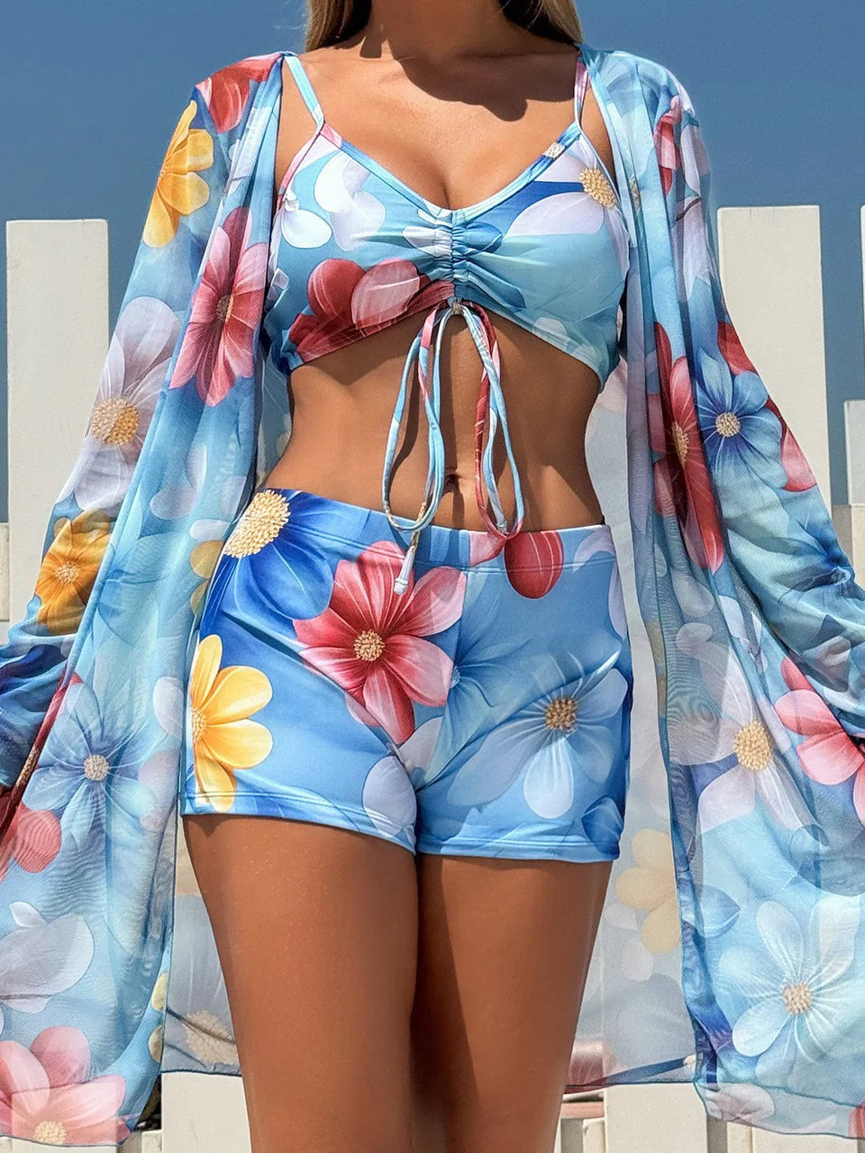 3 Pieces Tie Dye Bikinis Swimsuit 2025