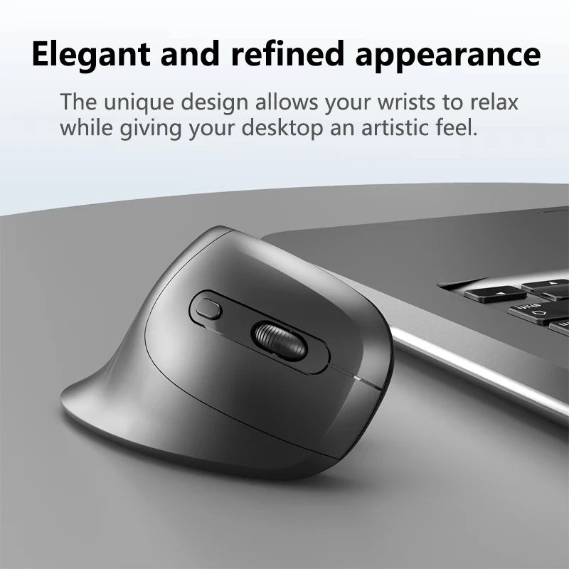 Warvank U2 Vertical Wireless Mouse Ergonomic Optical Comfortable Silent Office Mouse DPI Adjustable 800/1200/1600 for PC Laptop