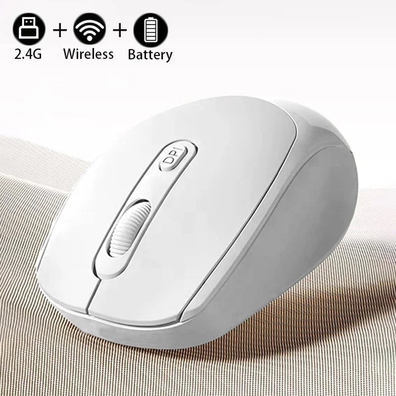 Dual Mode Wireless Mouse Bluetooth-Compatible 2.4G Wireless Mouse Computer Mice for Windows 7/8/10 Mac iOS Android Laptop Tablet