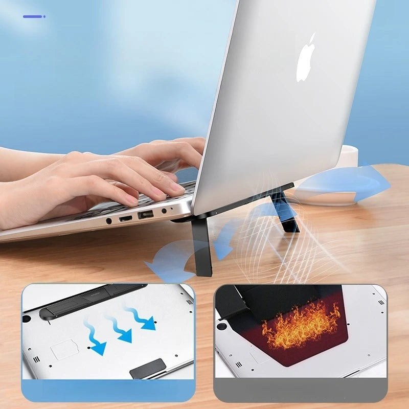 Portable Laptop Stand - Desktop Elevator, Heat Dissipator, Hollow Vertical Support Bracket