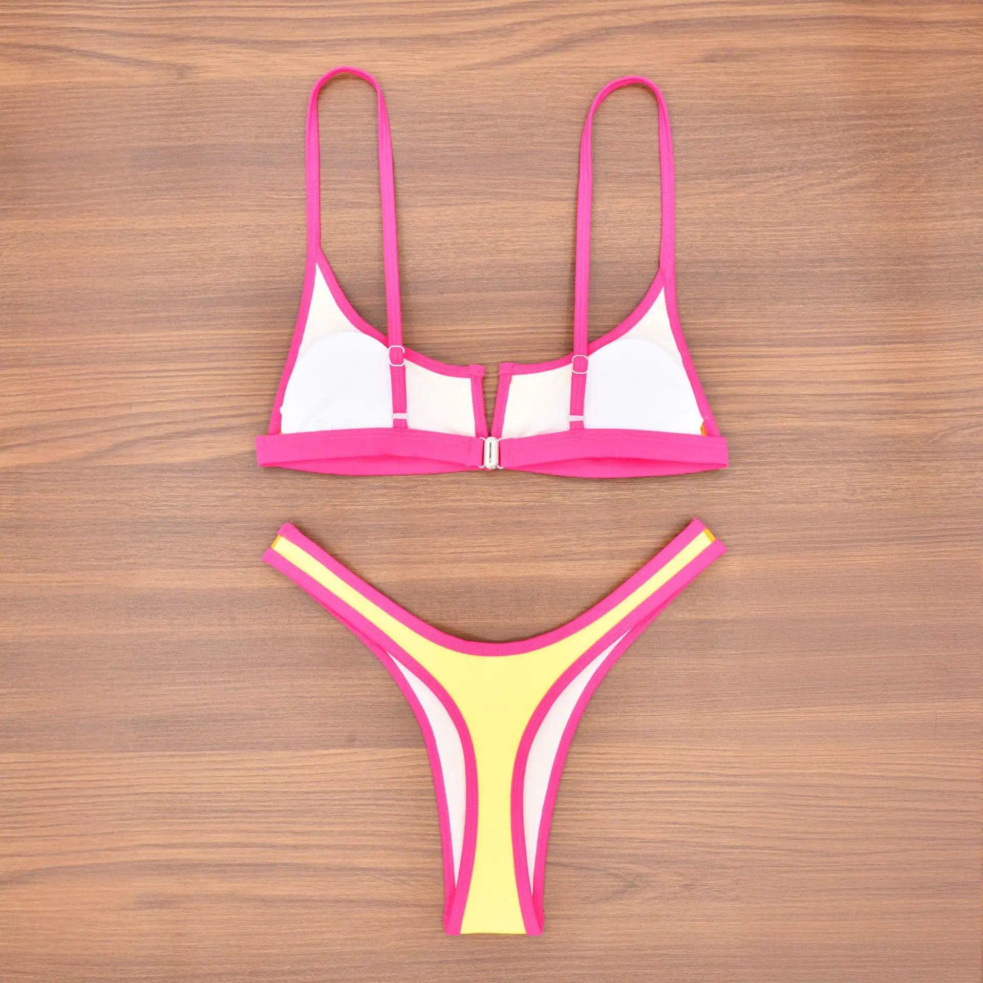 Splicing Denim V Shaped Thong Bikini Women Swimsuit Female Swimwear Two Pieces Bikini Set Bather Push Up Bathing Suit Swim Lady