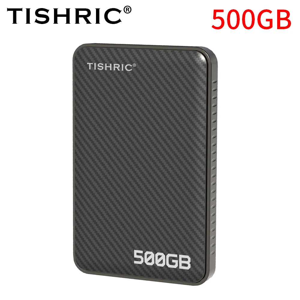 TISHRIC External Hard Drive 250G 500G Portable SSD Solid Disk USB3.0 Mobile Solid State Drive For Mac/PC/Laptop Gaming Hard Disk