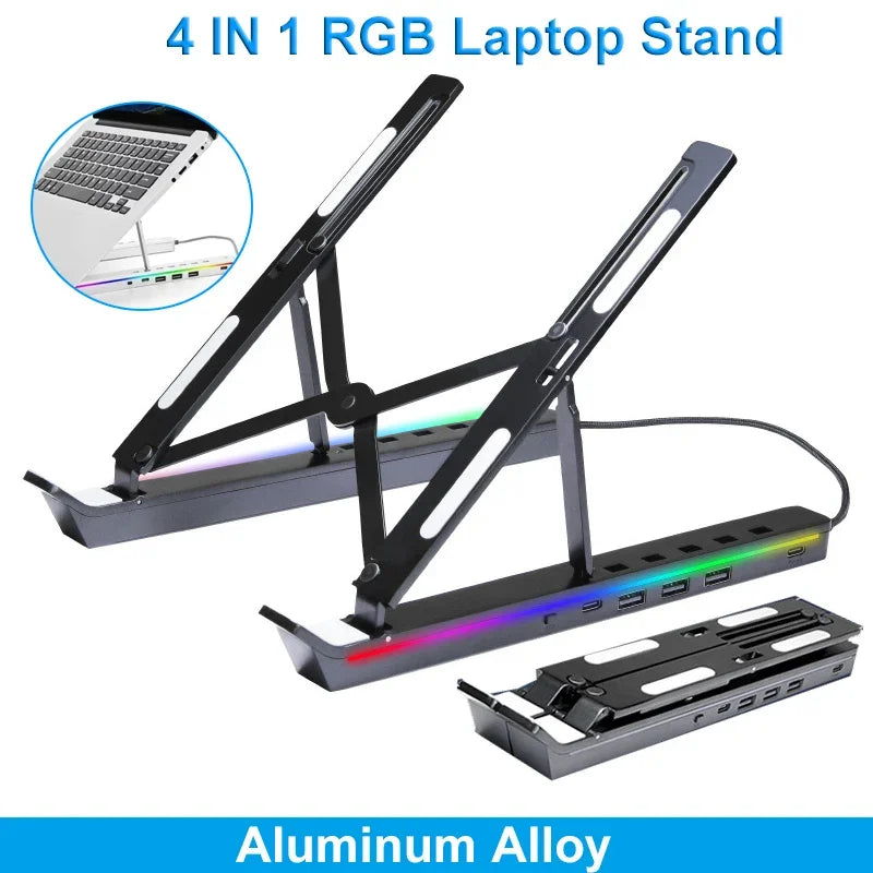 Foldable Laptop Stand 4IN1 USB RGB