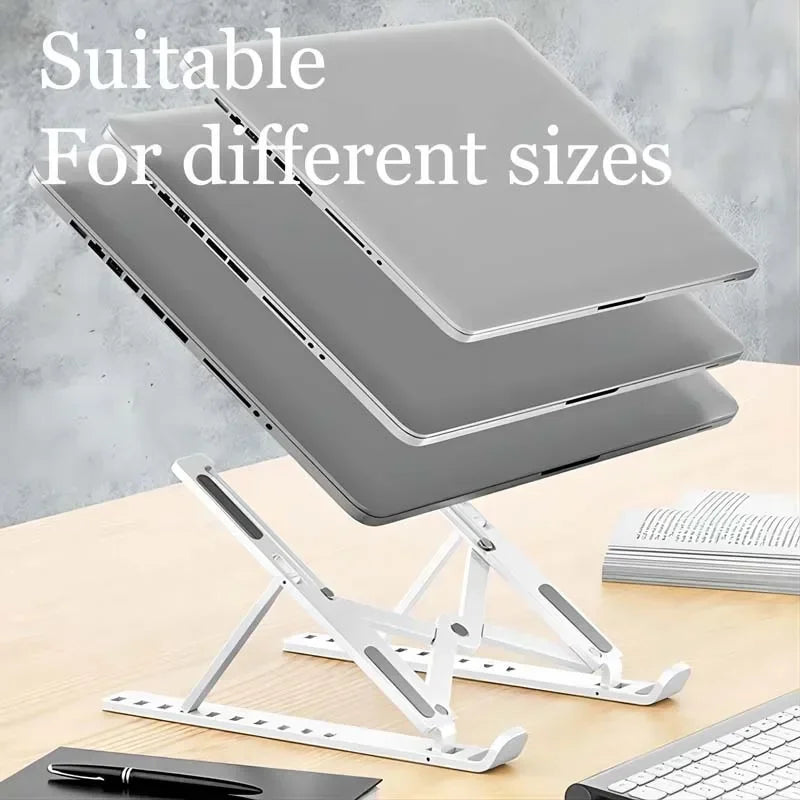 Laptop Stand Ergonomic Portable Plastic IPad Phone Stand With 10 Speed Suitable For Laptop Office Bedroom Study And Travel