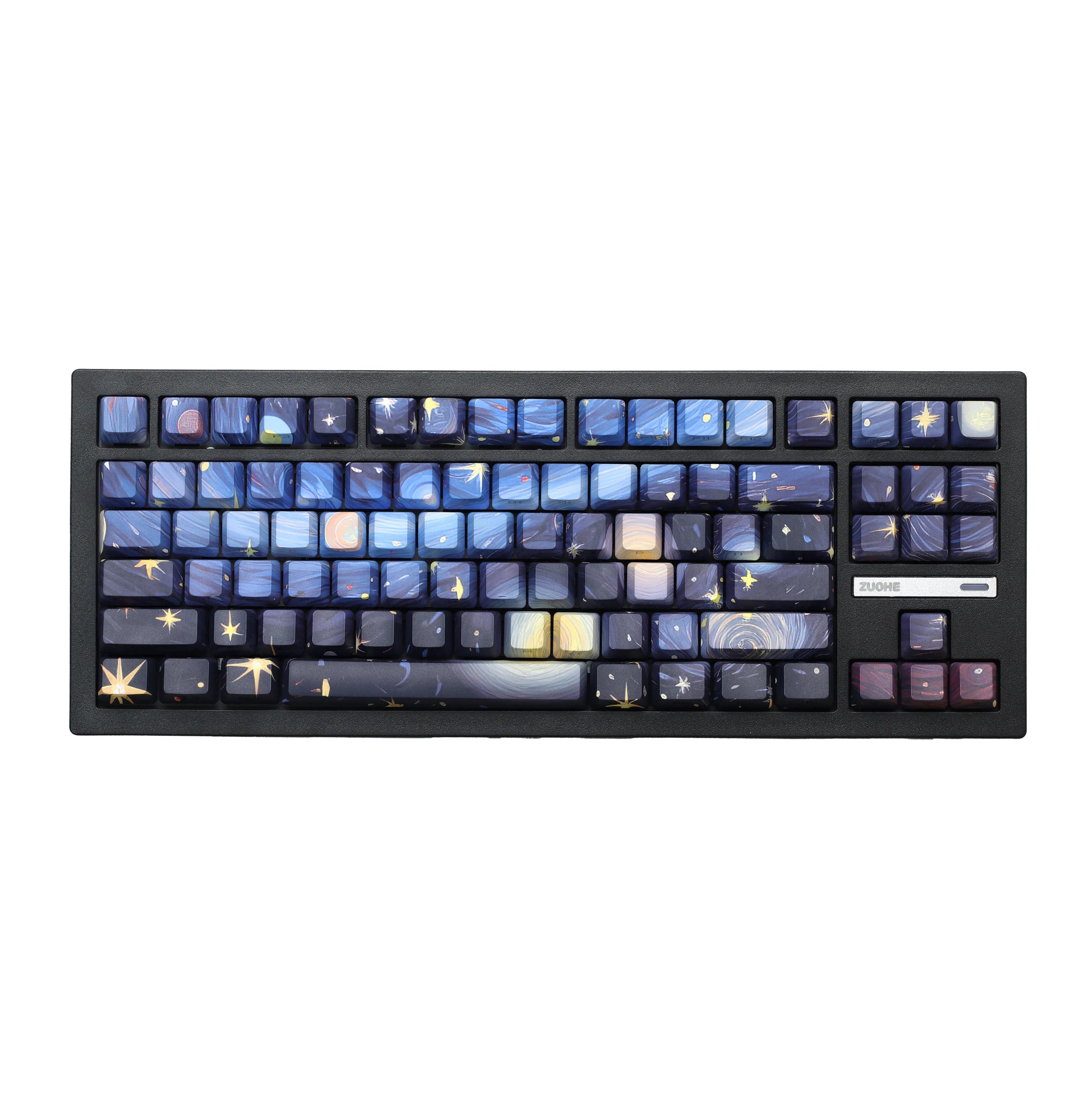 ZORNHER ZH870 Wireless Mechanical Gaming Keyboard,80% Black Custom Creamy Sound Keyboard with Lighted Up IMD PBT Keycaps