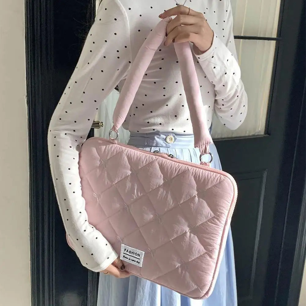 Travel Bag 15inch Portable Laptop Bags Bow with Handle Laptop Case Soft Material Cute Notebook Sleeve Travel