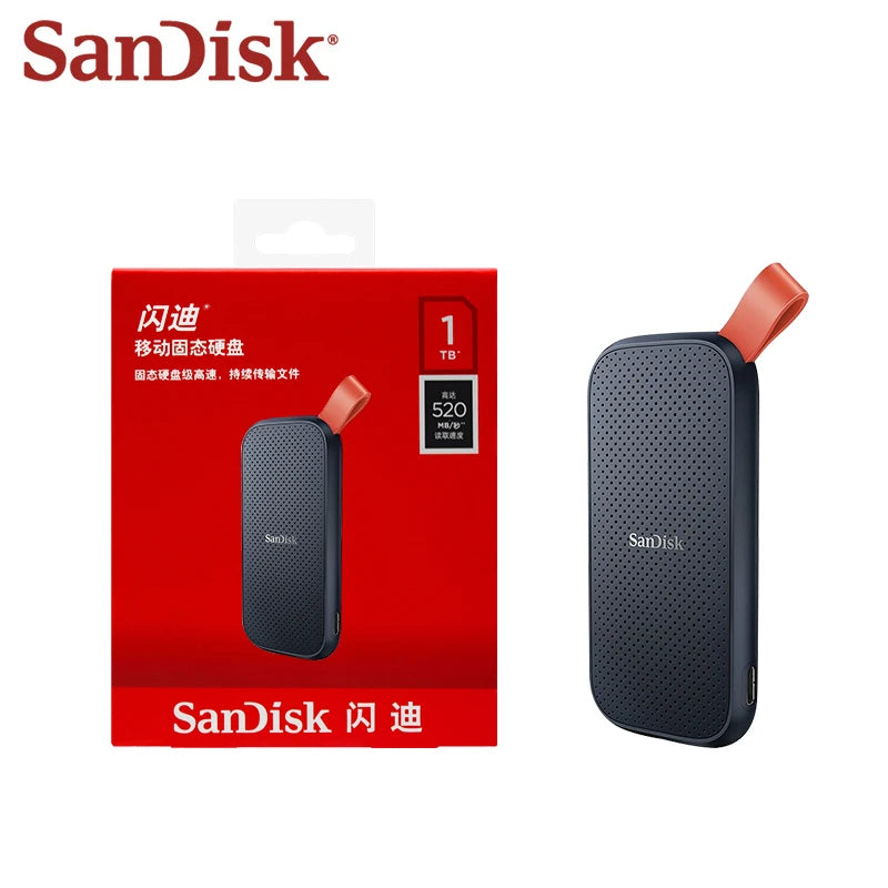 SanDisk External Solid State Drive E30 1TB 2TB USB 3.2 Portable SSD Hard Drive