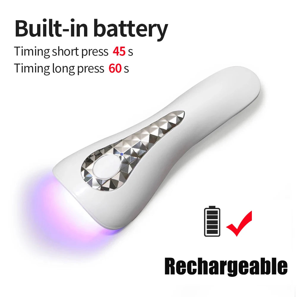 UV LED Light Rechargeable for Nails Nail Dryer Resin Art Fast-Dry Machine Gel Dryer for Nails 5V USB