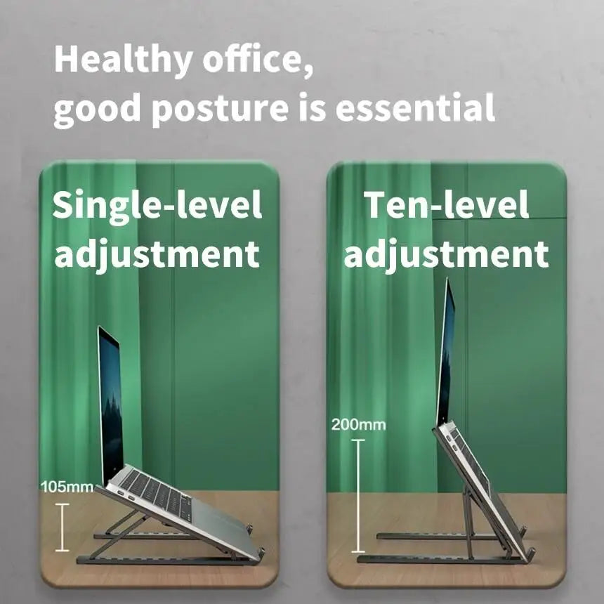 ABS Foldable Laptop Stand Cooling Notebook Bracket Adjustable Ergonomic Laptop Support Base Holder Tablet Accessories Stands