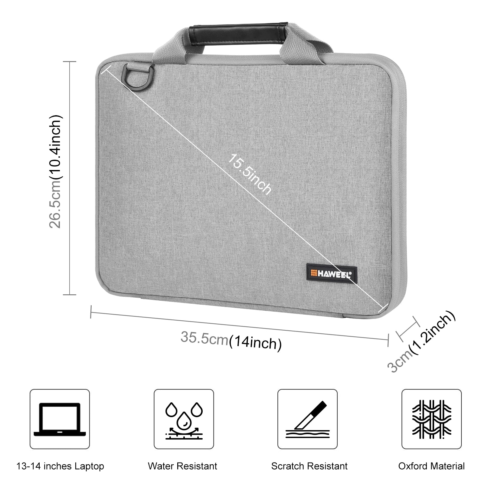 HAWEEL 13.0 inch -16.0 inch Briefcase Crossbody Laptop Bag Computer Handbag For Macbook/Lenovo Thinkpad/ASUS/HP&Other Laptop Bag