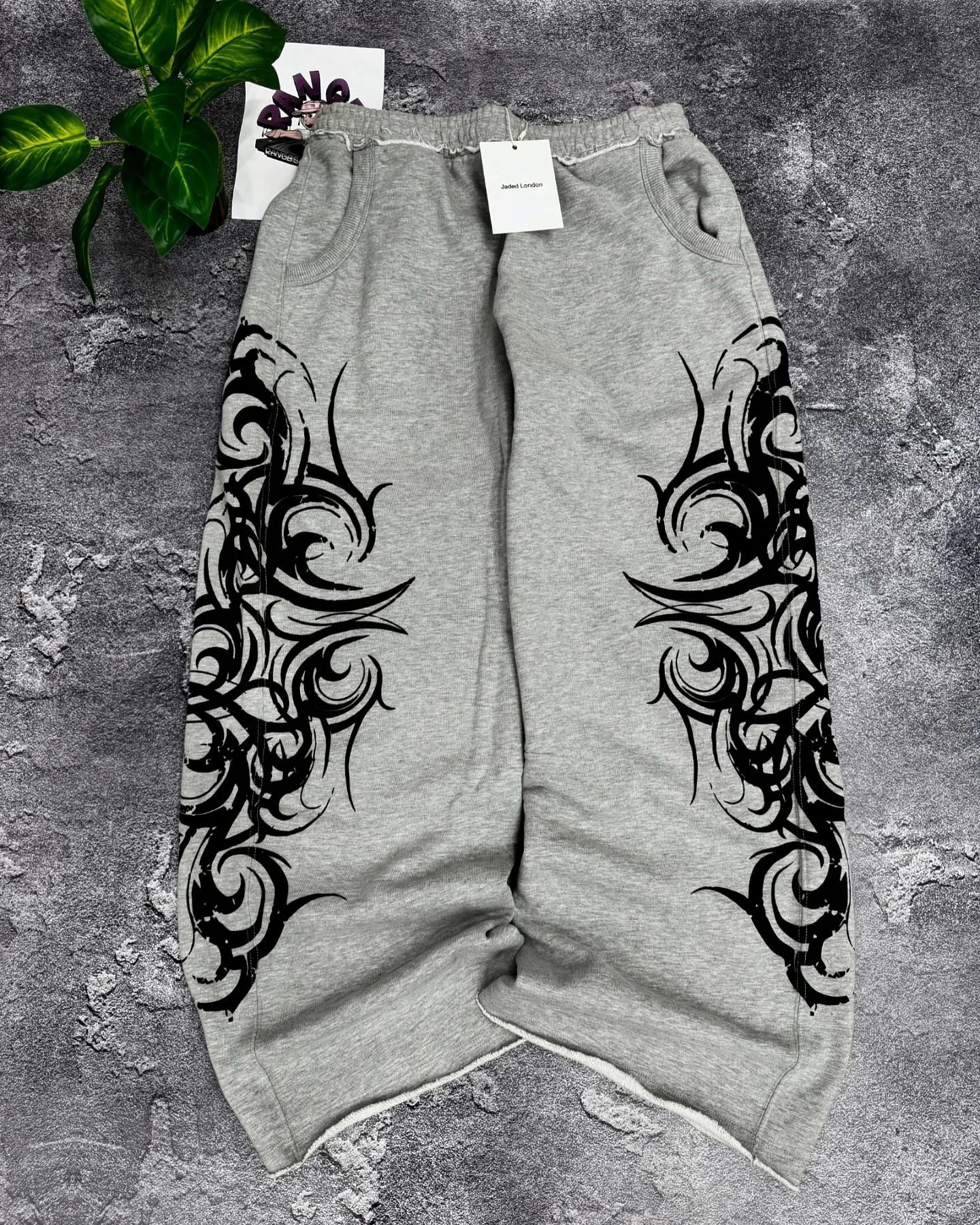 Baggy Wide Leg Designed Jeans