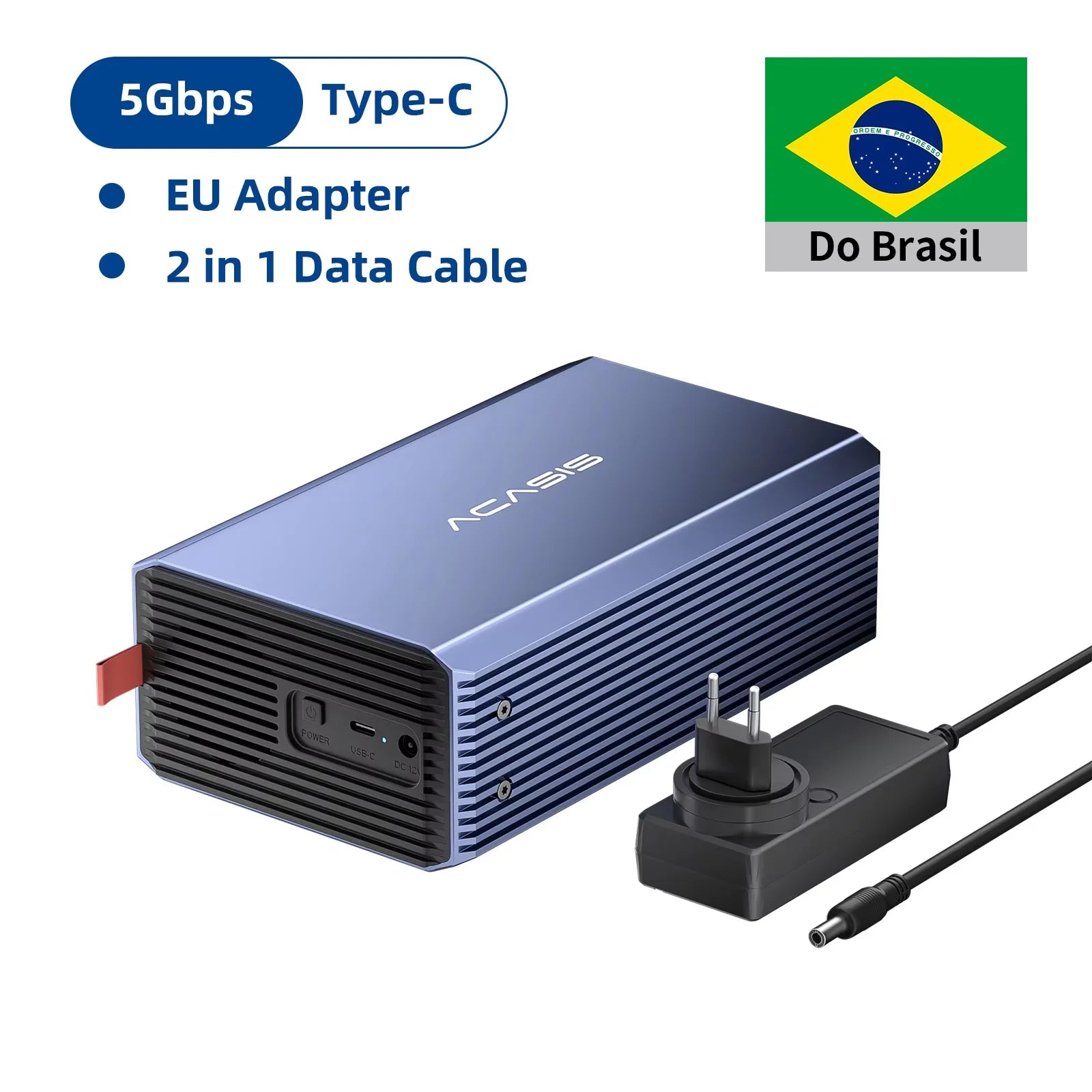 Acasis Dual Bay 3.5/2.5 Inch HDD/SSD Case 48TB External Hard Drive Enclosure SATA to USB Hard Disk Array with RAID Function