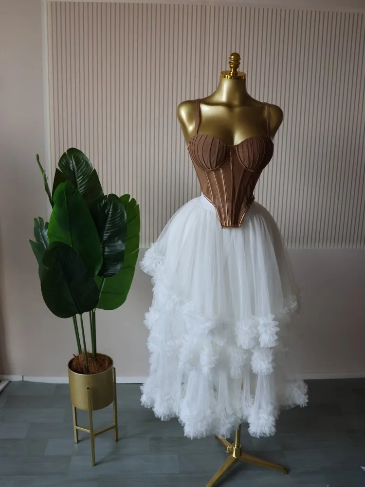 Women's Dress Set Sleeveless Strap Tops and Pleated Tiered Skirts Suit Elegant Vacation Birthday Two 2 Piece Set Outfits