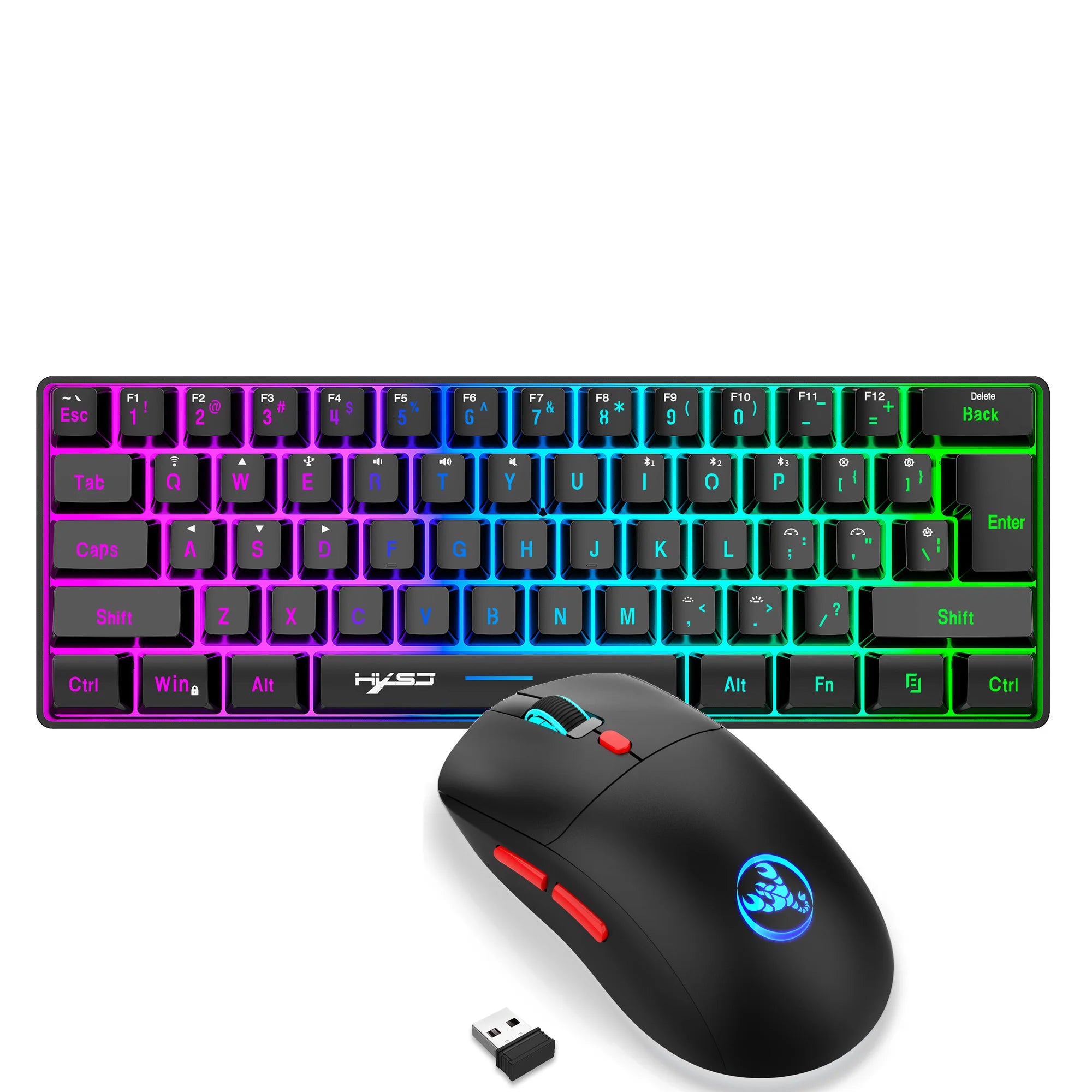 60% Wireless Gaming Keyboard and Mouse Combo